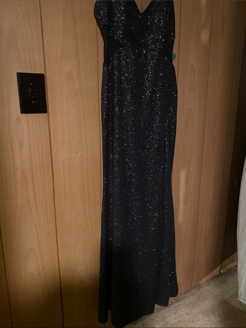 Black Sparkle Maxi Skirt - Evening Glam